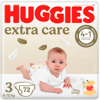 Huggies Extra Care autiņbiksītes mazuļiem #3 6-10kg, 72gb | STOCK