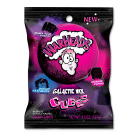 Warheads Galactic Cubes košļājamās konfektes ar ķiršu, aveņu un punša garšām 127g | STOCK