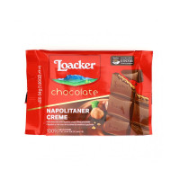 LOACKER šokolādes tāfelīte Napolitaner Creme ar lazdu riekstiem 54g | STOCK