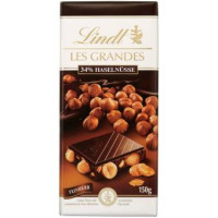LINDT Les Grandes tumšās šokolādes tāfelīte ar veseliem lazdu riekstiem 150g | STOCK