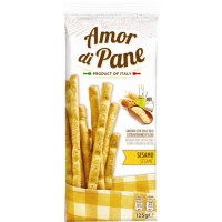 AMORE DI PANE Grissini maizes stienīši Sesamo 125g | STOCK