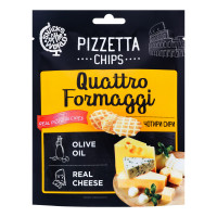 PIZZETTA CHIPS Quattro Formaggi maizes uzkodas 70g | STOCK