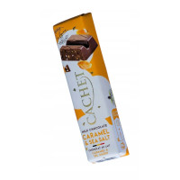 CACHET Piena šokolādes tāfelīte ar karameļu gabaliņiem un jūras sāli 50g | STOCK