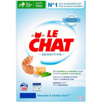 LE CHAT Sensitive veļas mazgāšanas pulveris ar alveju un marseļas ziepēm (38x) 2,28kg | STOCK