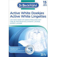 DR. BECKMANN Active-White veļas balināšanas salvetes 15gab | STOCK