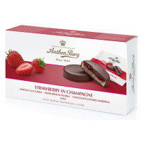 Anthon Berg Strawberry In Champagne šokolādes konfektes- zemenes šampanietī 220g | STOCK