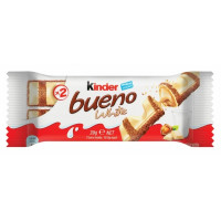 Ferrero Kinder Bueno WHITE baltās šokolādes batoniņš 39g | STOCK