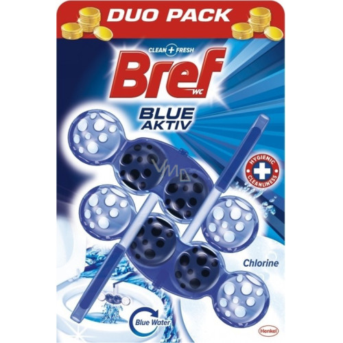 Bref Blue Chlorine tualetes podas skalošanas bloks ar hloru 2x50g | STOCK