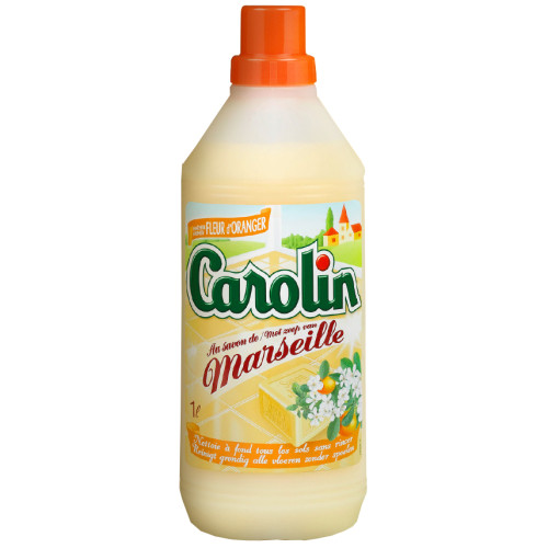 Carolin Marseille Oranger grīdas mazgāšanas līdzeklis ar marseļas ziepju un apelsīnu aromātu 1L | STOCK