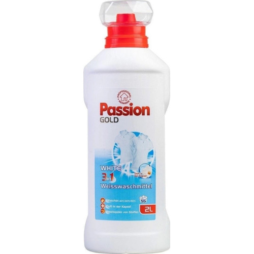 PASSION 3in1 veļas mazgāšanas želeja baltai veļai (55) 2L | STOCK