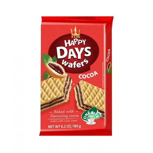 HAPPY DAYS vafeles ar kakao krēmu 180g | STOCK