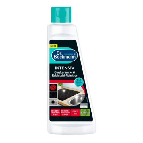 DR. BECKMANN stikla keramikas un indukcijas plīts virsmu tīrīšanas līdzeklis 250ml | STOCK