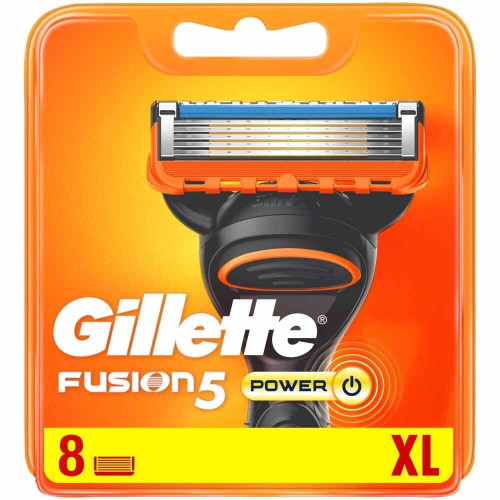 GILLETTE Fusion 5 Power XL skuvekļa kasetnes 8gab | STOCK