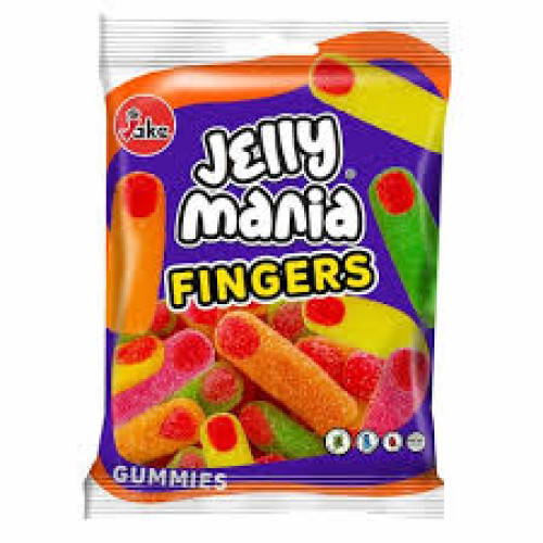 JAKE Jelly Mania Sour Fingers želejas konfektes 100g | STOCK