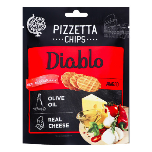 PIZZETTA CHIPS Diablo maizes uzkodas 70g | STOCK