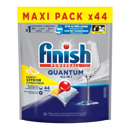 FINISH Quantum All in 1 Lemon trauku mazgāšanas kapsulas 44gab | STOCK