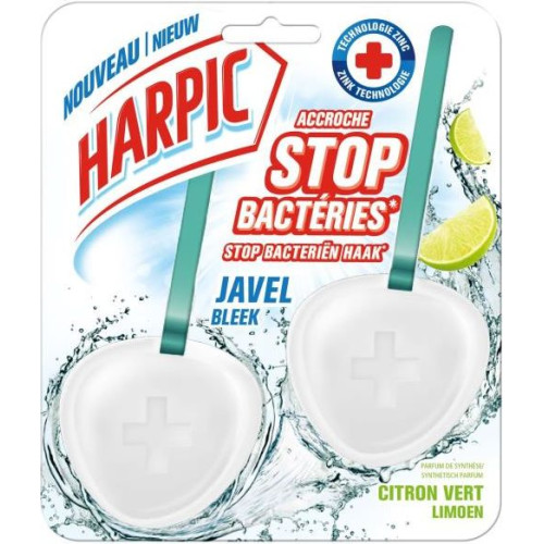 HARPIC tualetes bloks ar citronu aromātu un balinātāju 2x40g | STOCK