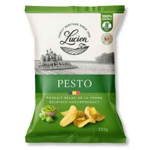 Lucien Classic kartupeļu čipsi ar pesto garšu 125g | STOCK