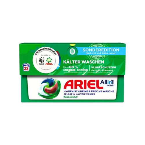 ARIEL All in One Universal veļas mazgāšanas kapsulas 33gab | STOCK