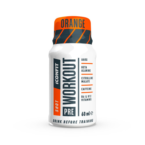 ICONFIT Pre-Workout apelsīna garšas dzēriens 60ml | STOCK