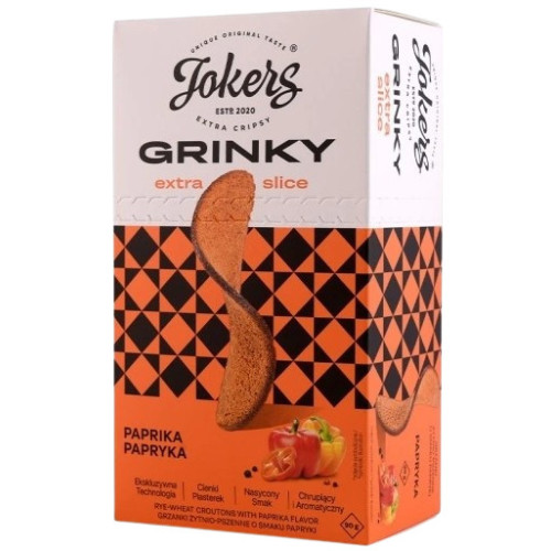 JOKERS GRINKY grauzdiņi ar paprikas garšu 90g | STOCK