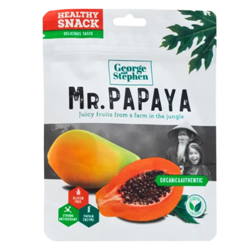 GEORGE & STEPHEN Mr.Papaya, žāvēta papaja, gabaliņos 50g | STOCK