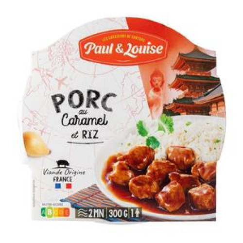 PAUL & LOUISE karamelizēta cūkgaļa ar rīsiem 300g | STOCK