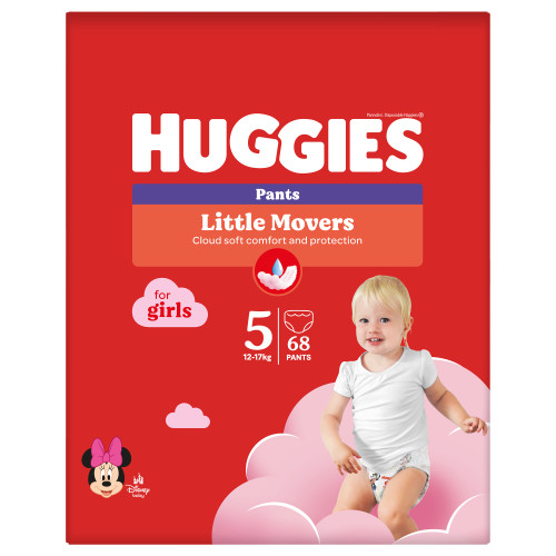 Huggies Pants Girl 5 (12-17kg)  biksītes 68gb. | STOCK