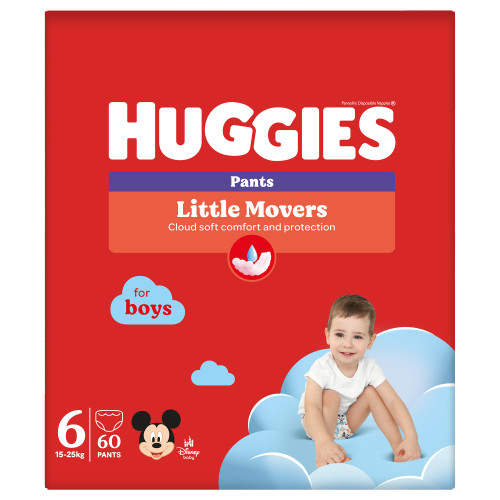 Huggies Pants Boy 6 (15-25kg) biksītes 60gb. | STOCK