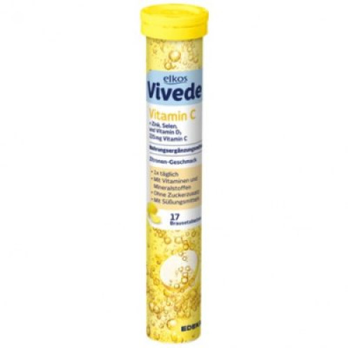 Elkos Vivede Vitamin C  tabletes x17 102g | STOCK