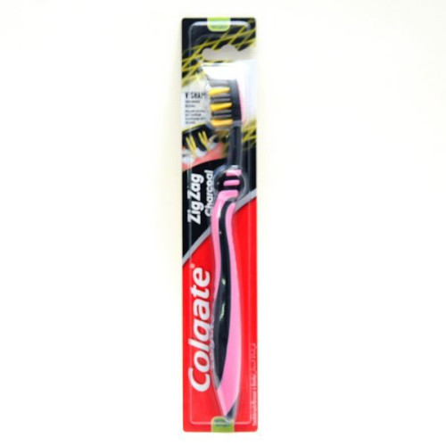 Colgate ZigZag Charcoal Medium zobu birste vidēji cieta x1 | STOCK