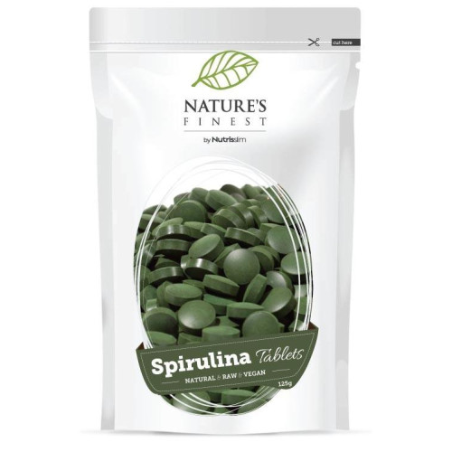 Nature's finest Spirulina Tablets. Spirulīna tabletes 125g | STOCK